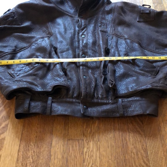 Vintage futuristic Philip Monet pebbled leather bomber jacket size large/XL - Picture 9 of 15